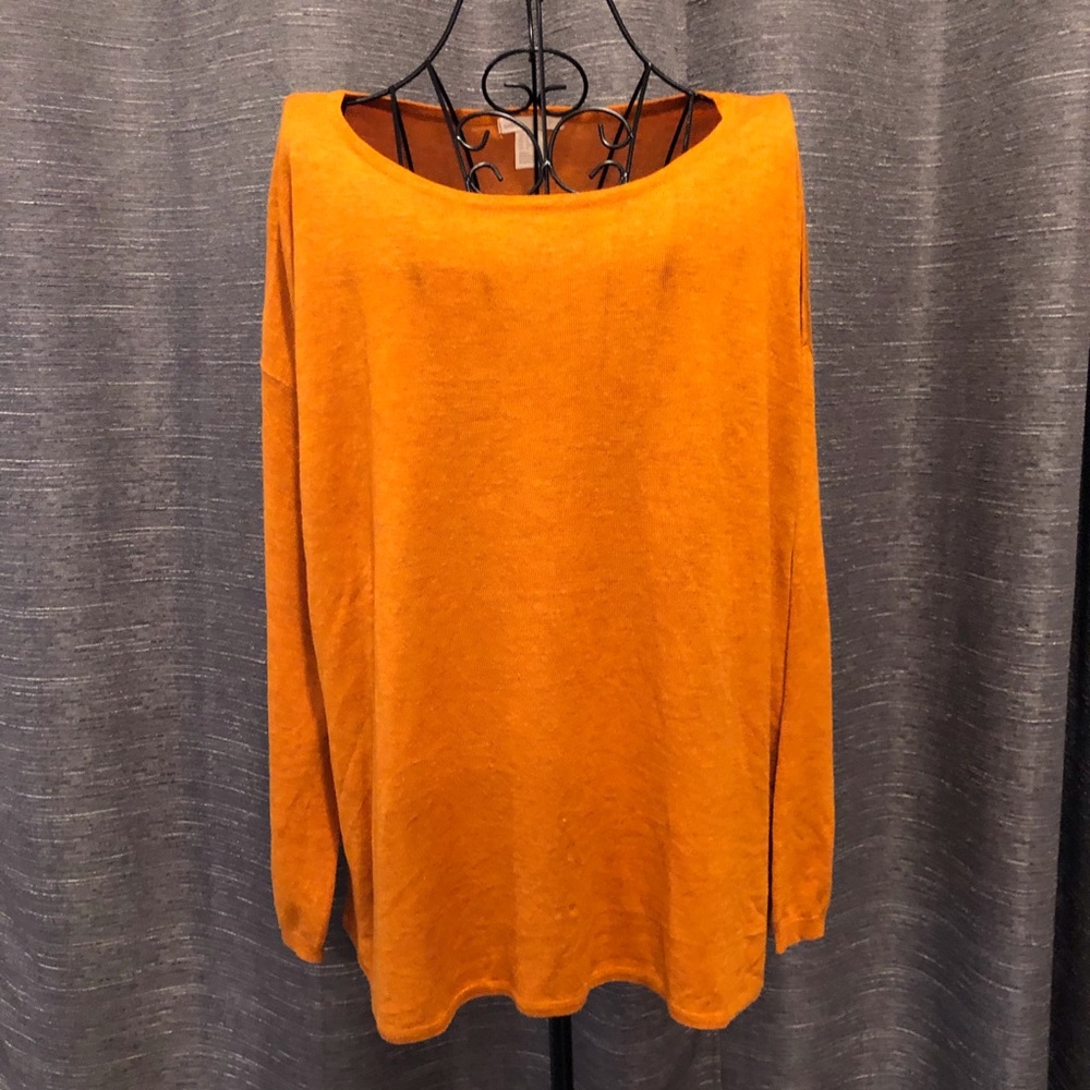 H&M Basic Orange Long Sleeve Sweater Size M EUC